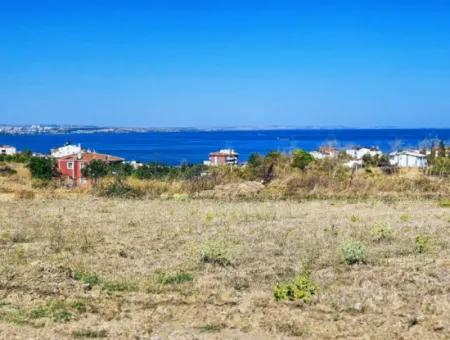 Coupon Land Suitable For Building A Detached House With Full Sea View For Urgent Sale In Tekirdag Barbarosta