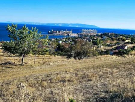 532 M2 Corner Plot For Sale In Tekirdag Süleymanpaşa Barbaros Neighborhood With Magnificent Sea And Nature Views