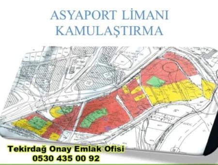 This Land In Tekirdağ Barbaros Is Included In The Current Zoning Plan Of Asyaport Port And Has A Potential For Commercial And Industrial Areas.