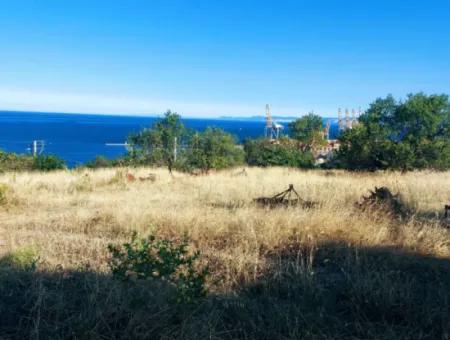 590 M2 Plot Of Land With Full Sea View In Tekirdag Barbarossa, Suitable For 3 Villas!