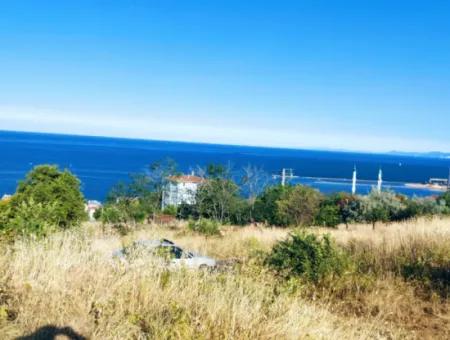 590 M2 Plot Of Land With Full Sea View In Tekirdag Barbarossa, Suitable For 3 Villas!