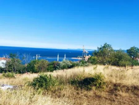 590 M2 Plot Of Land With Full Sea View In Tekirdag Barbarossa, Suitable For 3 Villas!