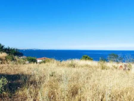 590 M2 Plot Of Land With Full Sea View In Tekirdag Barbarossa, Suitable For 3 Villas!